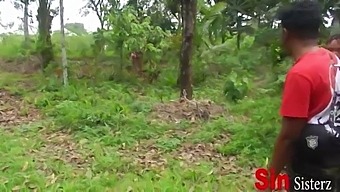 Two Brothers Engage In Sexual Activity With Two African American Sisters While They Are Working On A Farm, Leading To A Public Display Of Their Actions