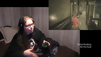 Strip Show During Resident Evil 2 Gaming Session